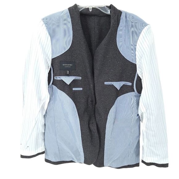 Banana Republic Men's Wool Blazer 40R Gray - Picture 9 of 12